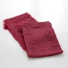 2 gants de toilette 15 x 21 cm eponge unie tendresse Rubis