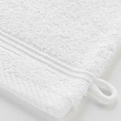 2 gants de toilette 15 x 21 cm eponge unie tendresse Blanc