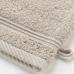 2 gants de toilette 15 x 21 cm eponge unie tendresse Taupe