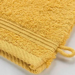 2 gants de toilette 15 x 21 cm eponge unie tendresse Mimosa
