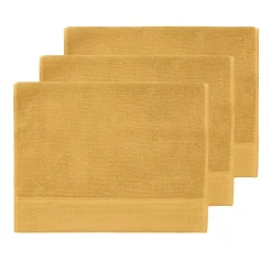 3 grandes serviettes invité Zéro Twist 560 g/m² Caramel 40x60 cm SENSOFT