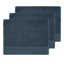 3 grandes serviettes invité Zéro Twist 560 g/m² Denim 40x60 cm SENSOFT