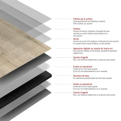 2 panneaux muraux de salle de bains l.100 x H.255 cm, effet chêne vieilli, Schulte DecoDesign