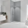 2 panneaux muraux de salle de bains l.90x255 cm, gris argenté, Schulte DécoDesign