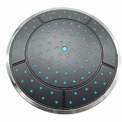 1 pièce 24.5cm en plastique rond précipitation alimentée salle de douche haut douche toit buse cabine accessoires