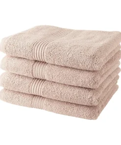 4 Serviettes de Bain50 x 100 cm - Rose des sables