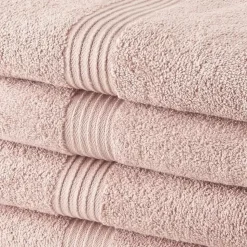 4 Serviettes de Bain50 x 100 cm - Rose des sables