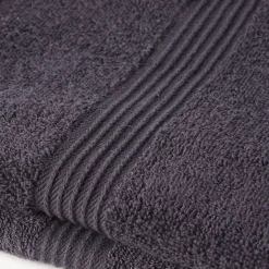 2 serviettes de toilette 50 x 90 cm 100% Coton coloris fusain