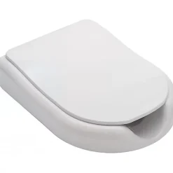 Abattant de WC a ouverture frontale PMR normes handicapé SANINDUSA New WC Care blanc