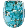 Abattant easy clip avec descente assistée au style pierre précieuse (49.5x38 cm - Bleu)