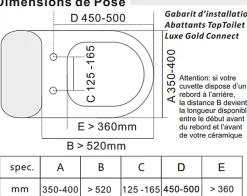 Abattant japonais TopToilet Gold Connect