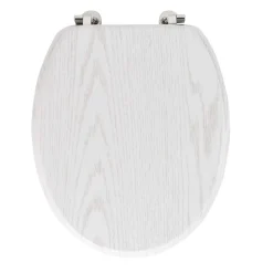 Abattant wc - - Effet bois (45x37.5 cm - Blanc)
