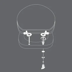 Abattant WC 37.5 x 46 cm en MDF imprimé Jade