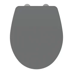 Abattant WC Allibert Slimeo en MDF coloris gris brillant avec frein de chute