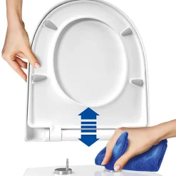 Abattant WC blanc brillant D-Shape Bemis