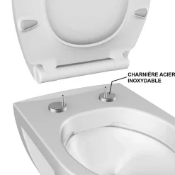 Abattant WC blanc brillant Slim Bemis