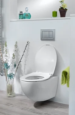 Abattant WC blanc brillant Slim Bemis