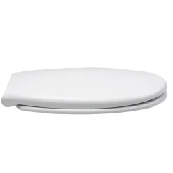 Abattant WC blanc de forme ovale en Polypropylène avec fermeture ralentie, réglable et déclipsable - NF - Océan