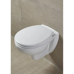 Abattant WC blanc de forme ovale en Polypropylène avec fermeture ralentie, réglable et déclipsable - NF - Océan