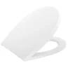 Abattant WC blanc de forme ovale en Polypropylène - Delfi