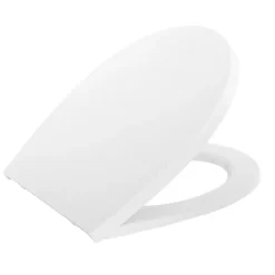 Abattant WC blanc de forme ovale en Polypropylène - Delfi