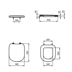 Abattant WC blanc frein de chute - Kheops - Ideal Standard