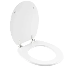 Abattant wc charnieres metal 37.5 x 46 cm mdf imprime kelly Blanc