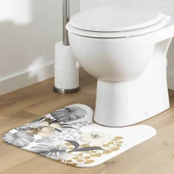 Abattant wc charnieres metal 37.5 x 46 cm mdf imprime kelly Blanc