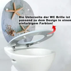 Abattant WC charnière à fermeture lente bois Helloshop26