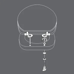 Abattant WC charnières métal imprimé MARBRE