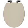 Abattant WC coloris lin à fermeture ralentie, 5Five Onyx