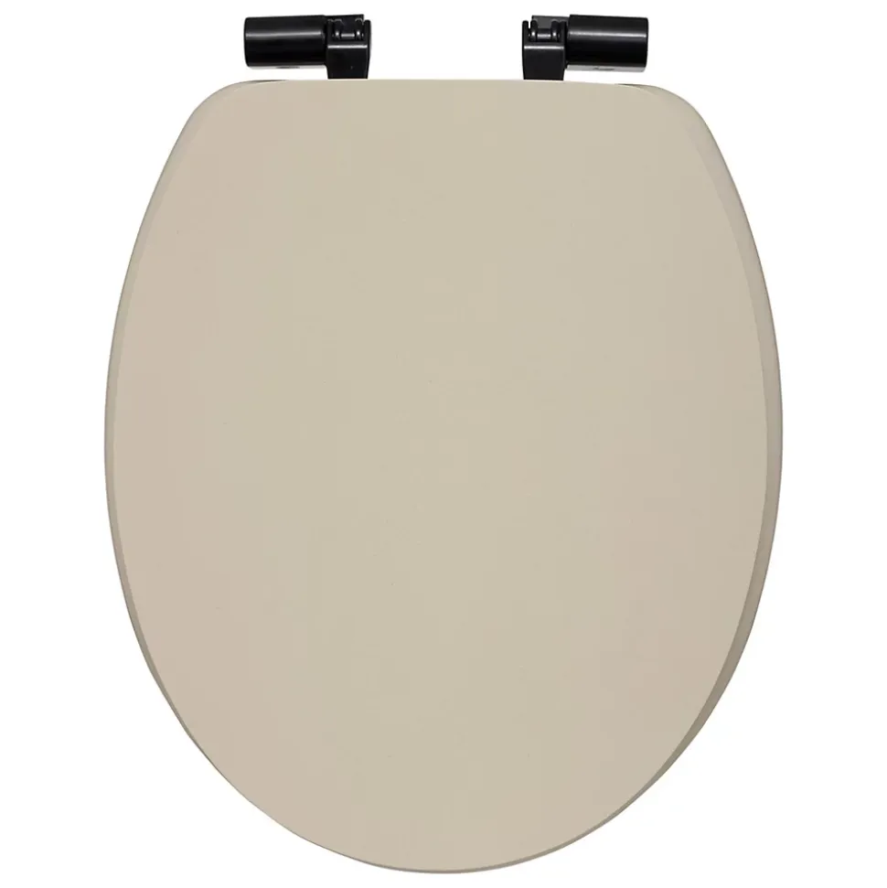Abattant WC coloris lin à fermeture ralentie, 5Five Onyx