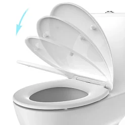 Abattant WC déclipsable avec frein de chute gris, MTK Versagrit
