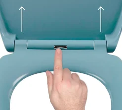 Abattant WC Diani avec frein de chute bleu GoodHome