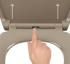 Abattant WC Diani avec frein de chute taupe GoodHome