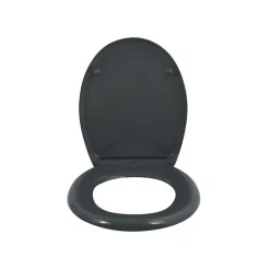 Abattant wc EASY CLIP Thermo Dur Gris Charnières Inox Spirella