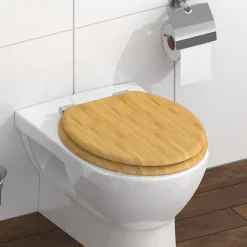 Abattant WC en Bambou massif BAMBOO avec frein de chute