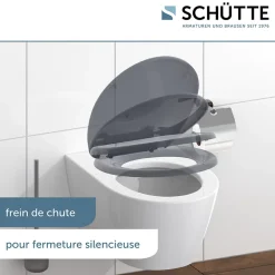 Abattant WC en duroplast ANTHRAZIT avec frein de chute Anthracite