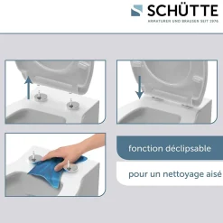 Abattant WC en duroplast gloss MAGIC LIGHT avec frein de chute Turquoise