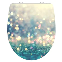 Abattant WC en duroplast gloss MAGIC LIGHT avec frein de chute Turquoise