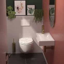 Abattant wc en mdf flore soft close