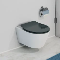 Abattant WC extra fin en duroplast SLIM avec frein de chute Anthracite
