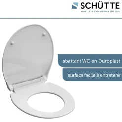 Abattant WC extra fin en duroplast SLIM avec frein de chute Blanc
