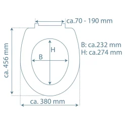 Abattant WC extra fin en duroplast SLIM avec frein de chute Blanc