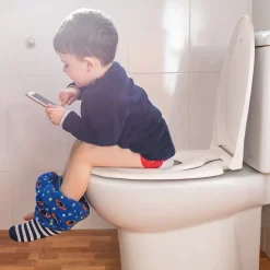 Abattant WC Familial TODOT avec Siège Enfant Magnétique Retirable et Frein de Chute