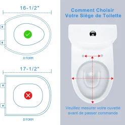 Abattant WC Familial TODOT forme Ovale avec Siège Enfant Bleu Magnétique Retirable et Frein de Chute