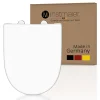 Abattant WC forme en D en duroplast blanc avec frein de chute ALMA