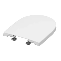 Abattant WC forme en D en duroplast blanc avec frein de chute ALMA