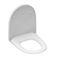 Abattant WC forme en D en duroplast blanc avec frein de chute ALMA