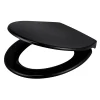 Abattant WC GoodHome Diani coloris noir en duraplast avec frein de chute